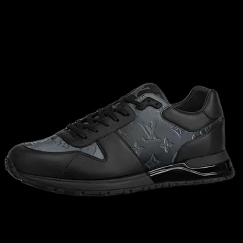 LOUIS VUITTON Run Away Sneakers 'Black with Grey Monogram'