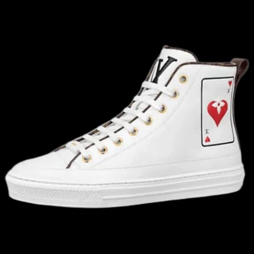 LOUIS VUITTON Stellar Ankle Sneakers 'White Poker with Back Monogram' (Women's)