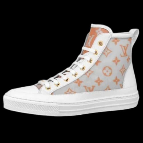 LOUIS VUITTON Stellar Ankle Sneakers 'White Grey Orange' (Women's)
