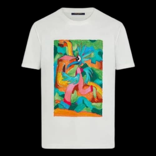 LOUIS VUITTON LV SS21 Graphic Print Round Neck Pullover Short Sleeve For Men White