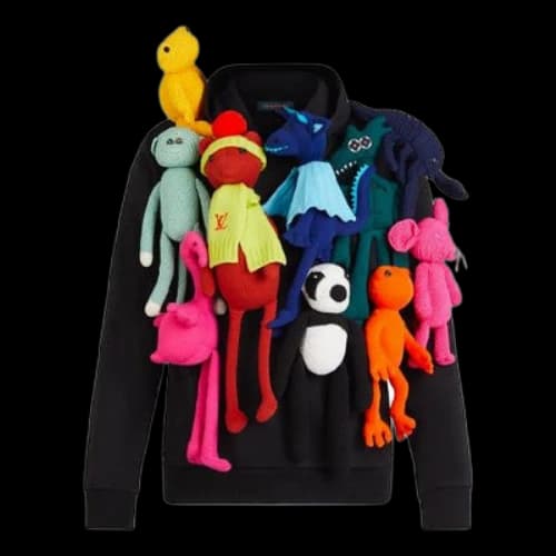 LOUIS VUITTON LV SS21 Doll Accessories Hooded Sweatshirt For Men Black