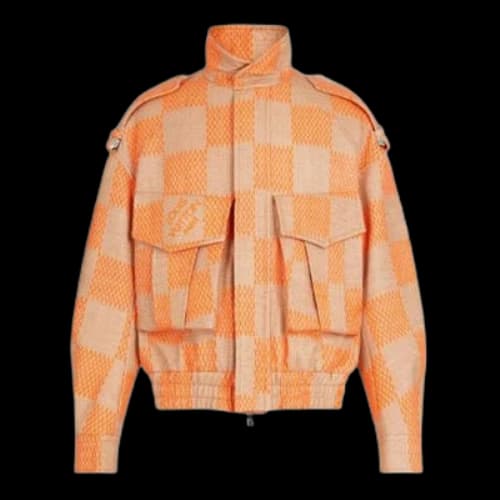 LOUIS VUITTON LV SS21 Damier Checkered Long Sleeve Jacket For Men Brown