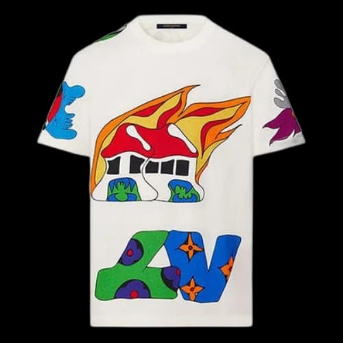 LOUIS VUITTON LV SS21 Cartoon Logo Print For Men White