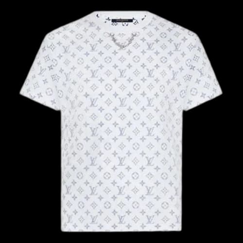 LOUIS VUITTON SS22 Collar Chain Logo Short Sleeve Unisex White