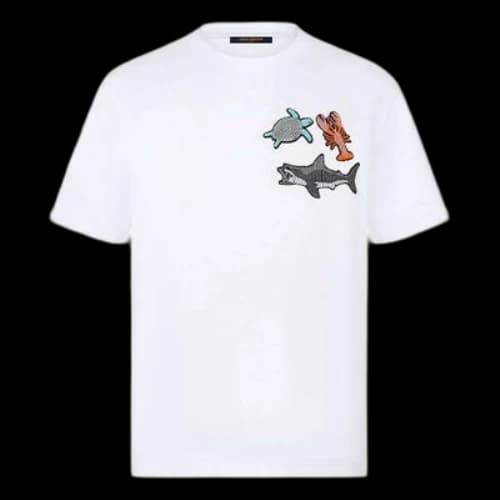 LOUIS VUITTON animal Pattern Printing Short Sleeve White