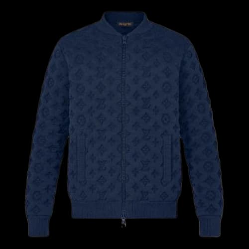 LOUIS VUITTON SS21 MONOGRAM aviator Jacket Blue