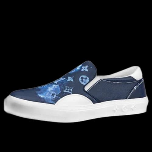 LOUIS VUITTON Ollie Slip-On Sneakers 'Denim Monogram'