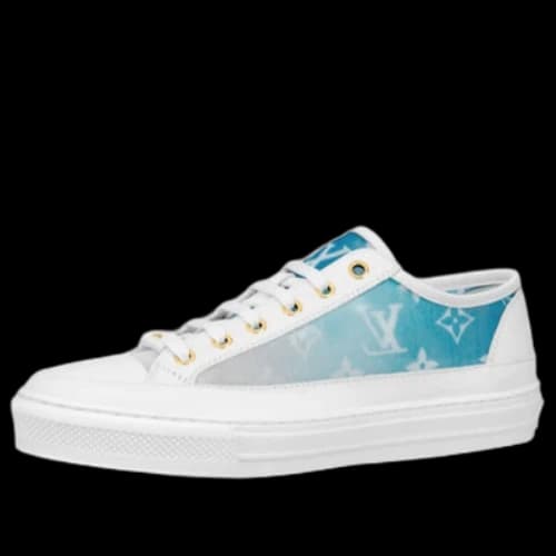 LOUIS VUITTON Stellar Sneakers 'White with Fading Blue Monogram' (Women's)