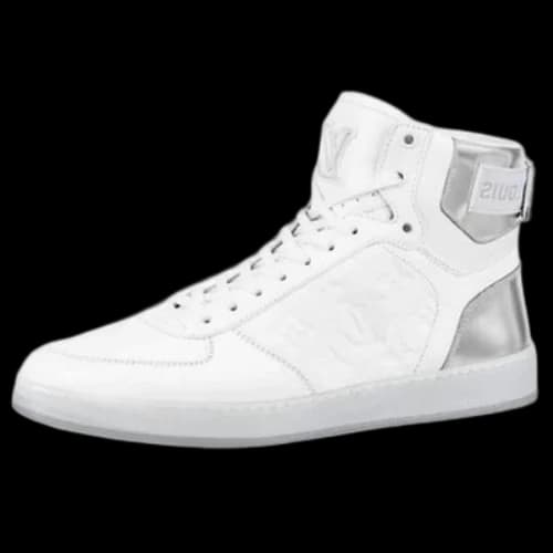 LOUIS VUITTON Rivoli Ankle Sneakers 'White Monogram with Silver'