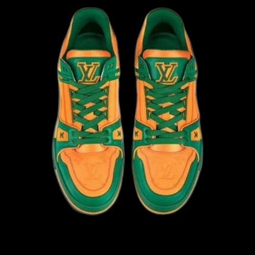 LOUIS VUITTON Trainers 'Orange Monogram with Green'