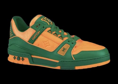 Louis Vuitton Trainer Green Orange