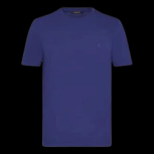 LOUIS VUITTON FW21 Chest Embroidered Round Neck Short Sleeve Blue