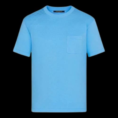 LOUIS VUITTON FW21 Half Damier Pocket Short Sleeve Blue