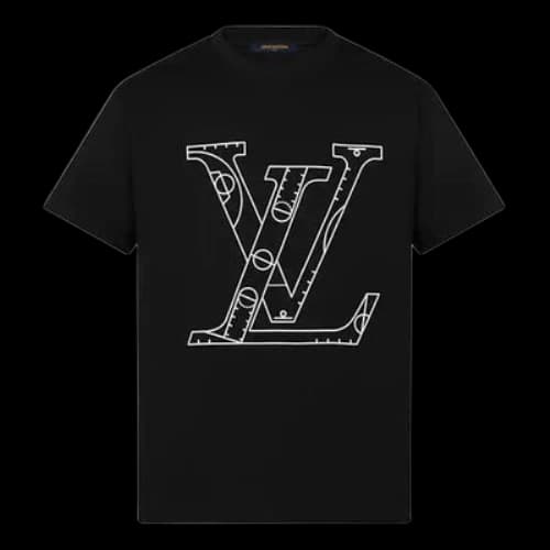 LOUIS VUITTON x NBA Crossover FW21 Cotton Logo Alphabet Printing Short Sleeve Black