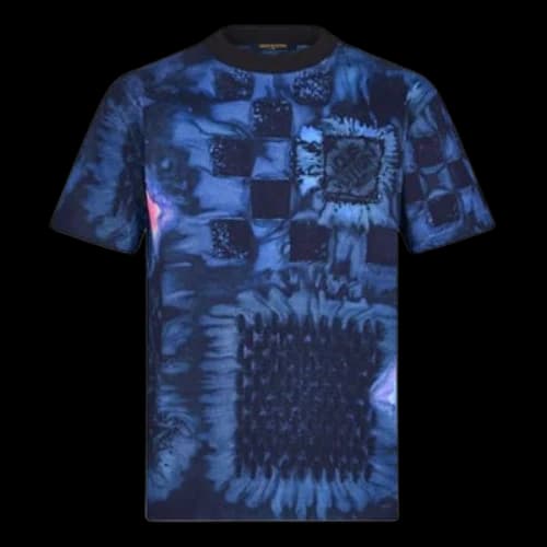 LOUIS VUITTON Cotton Printing Short Sleeve Blue