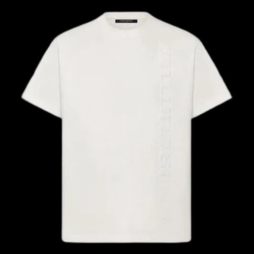 LOUIS VUITTON Embossing Short Sleeve White T-Shirt