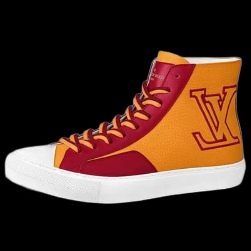 LOUIS VUITTON Tattoo Ankle Sneakers 'Orange Red'