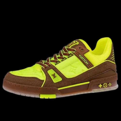 LOUIS VUITTON Trainers 'Neon Yellow with Brown'
