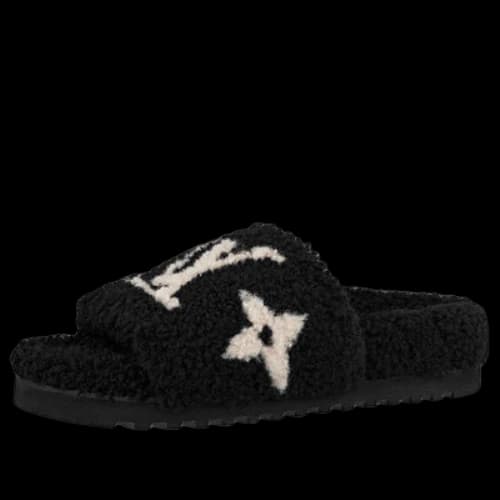 LOUIS VUITTON Paseo Comfort Mules 'Black with White Logo' (Women's)