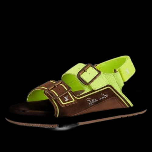 LOUIS VUITTON x NBA Trainer Sandals 'Brown Neon Green'