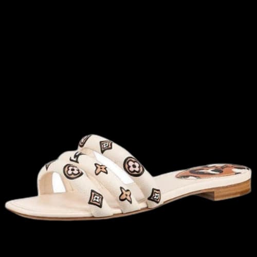 LOUIS VUITTON Appeal Sandals 'White with Black Beige Monogram' (Women's)