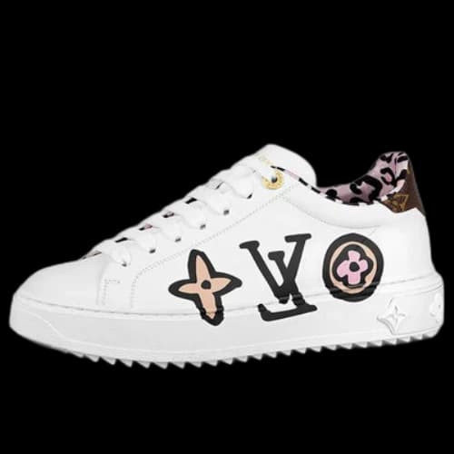 LOUIS VUITTON Time Out Sneakers 'White with Large Side Logo' (Women's)