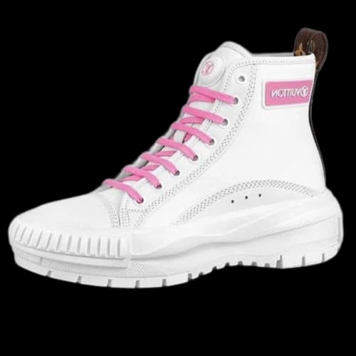 LOUIS VUITTON Squad Trainer Boots 'White Pink Brown' (Women's)