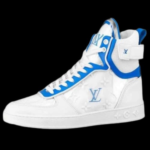 LOUIS VUITTON Boombox Ankle Sneakers 'White Blue' (Women's)