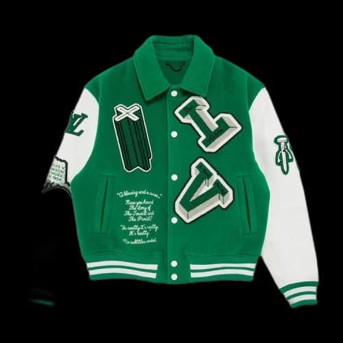 Louis Vuitton Varsity Jacket In Green