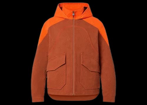 Louis Vuitton Monogram Hooded Denim Jacket Brown