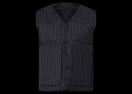 Louis Vuitton Pinstripe Padded Waistcoat Blue