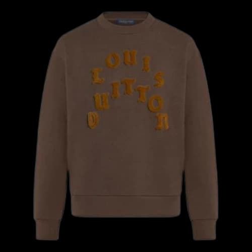 LOUIS VUITTON FW21 Logo Word Pullover Brown