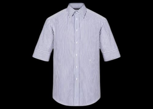 Louis Vuitton Striped Short Sleeve Shirt Baby Blue