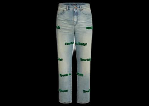 Louis Vuitton Tourist VS Purist Tuffetage Denim Pants Green