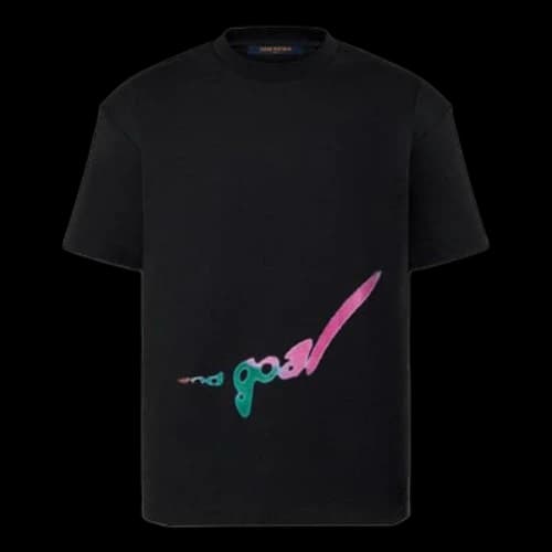 LOUIS VUITTON SS21 Casual Printing Round Neck Pullover Short Sleeve Black