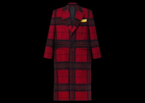 Louis Vuitton Tartan Check Extra Large Coat Red