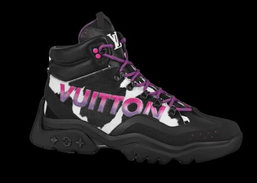 Louis Vuitton Millenium Ankle Boot Black Pink