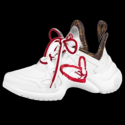 LOUIS VUITTON Archlight 1.0 Sneakers 'White with Red Heart and Bowtie' (Women's)