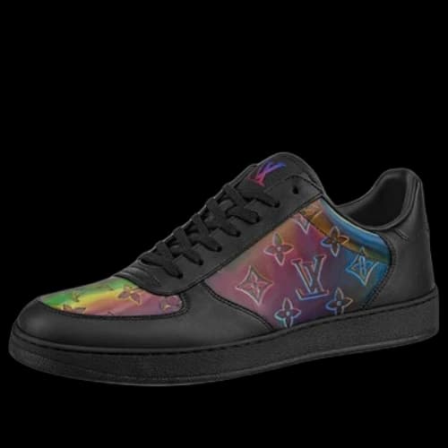 LOUIS VUITTON Rivoli Sneakers 'Black with Shell Shine Monogram'
