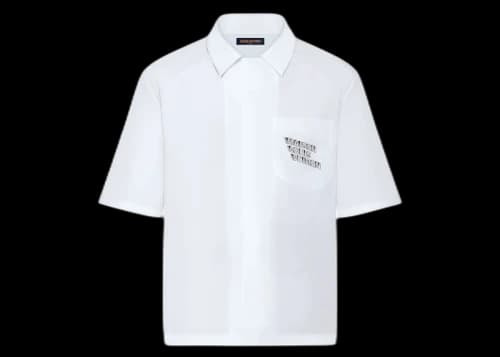 Louis Vuitton Zipped Placed Louis Vuitton Shirt White