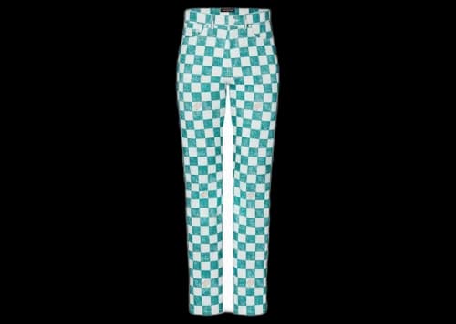 Louis Vuitton Damier Regular Denim Pants Ocean