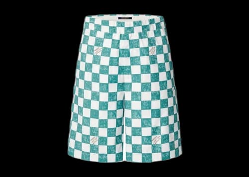 Louis Vuitton Damier Drawstring Shorts Ocean