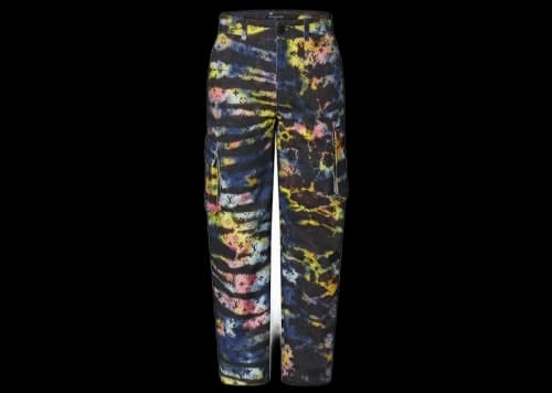 Louis Vuitton Printed Monogram Tie-Dye Cargo Denim Pant Multicolor