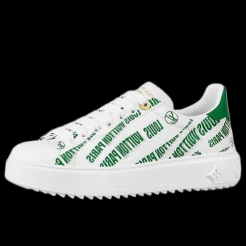 LOUIS VUITTON Time Out Sneakers 'White Green' (Women's)