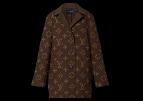 Louis Vuitton Raw Monogram Coat Havanes/Brown