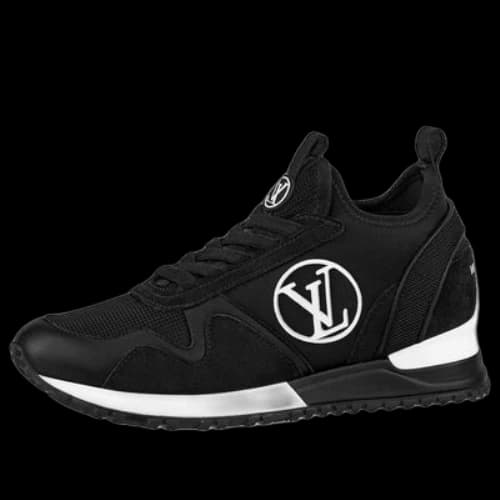 LOUIS VUITTON Run Away Sneakers 'Black with White Logo' (Women's)