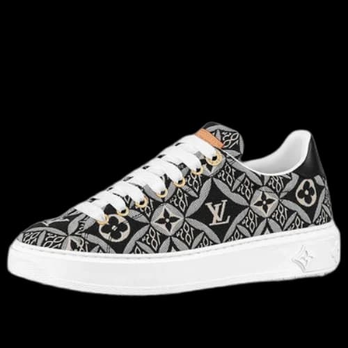 LOUIS VUITTON Out Sneakers 'Black White Monogram with Brown' (Women's)