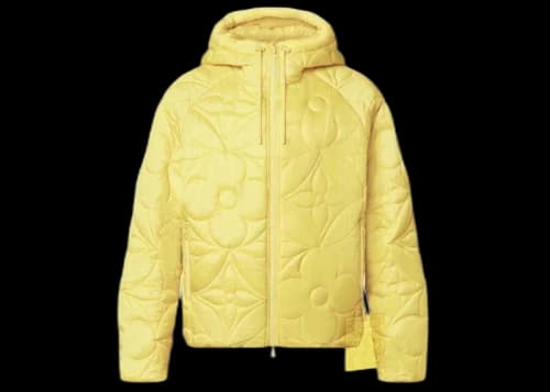 Louis Vuitton LVSE Flower Quilted Hoodie Jacket Yellow