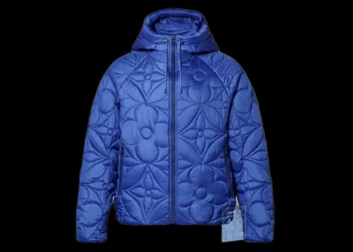 Louis Vuitton LVSE Flower Quilted Hoodie Jacket Blue France