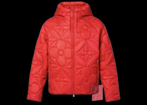 Louis Vuitton LVSE Flower Quilted Hoodie Jacket Rio Red